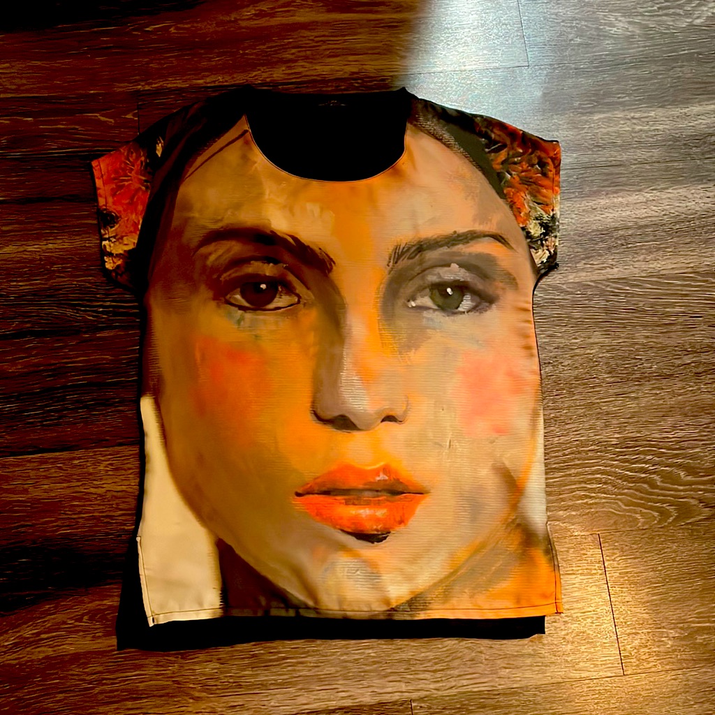 Hand Painted Beauty Natural Face Silky Top